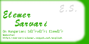 elemer sarvari business card